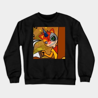 Cyborg Squirrel Saw Crewneck Sweatshirt